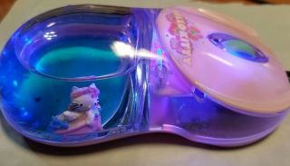 Rare Hello Kitty In Boat Water Blue Gel Optical Wired Mouse Lights Up Usb Plug