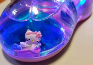 RARE Hello Kitty in Boat Water Blue Gel Optical Wired Mouse Lights up USB Plug 2