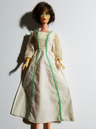 Vtg 1972 Barbie Doll Long White Peasant Dress With Green Trim 7824 Best Buy