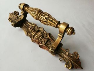 Vintage Rare Giant Door Handle 9 " Brass Style Stalin Empire Ussr Gulag 1950s