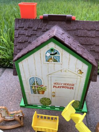 Vintage Holly Hobbie Playhouse with Dolls and Furniture 3