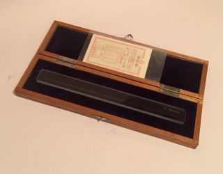 Very Rare Vintage 8 Inch Mitutoyo Glass Ruler Profile Projector Reading Scale