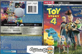Toy Story 4 4k Ultra Hd,  Blu - Ray,  Storybook Disney Rare ✔☆mint☆✔ No Digital