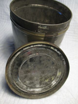 Antique Vintage Primitive Coffee Tin & Lid Container Kitchenware Country Decor
