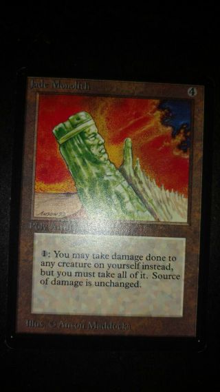 Jade Monolith Beta Pld - Sp Artifact Rare Magic Mtg Card