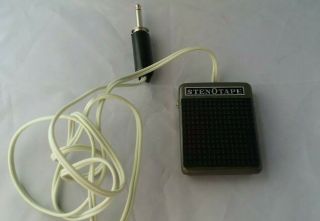 Rare Vintage Stenotape Pedal With Cord Made In Japan