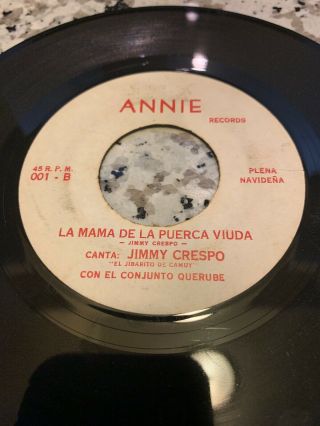 Rare / Jimmy Crespo & Conjunto Querube / La Mama De La Puerca Viuda / 45rpm