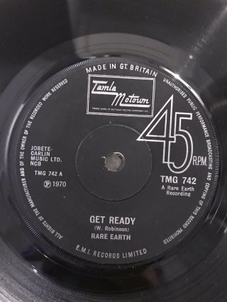Rare Earth Get Ready / Magic Key 7 " Vinyl Northern Soul 1970 Vg,