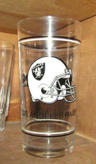 Vintage La Los Angeles Raiders Beer Glass Rare 6 1/2 Inches Tall