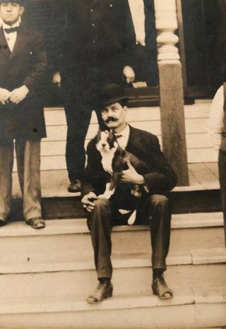 Antique Vintage Boston Terrier Dog Dapper Dudes Photograph Awesome