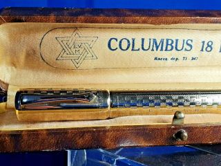 1925s - Columbus 670 Safety Fountain Pen - Rare Italian - Star Of David - Eugenio Verga
