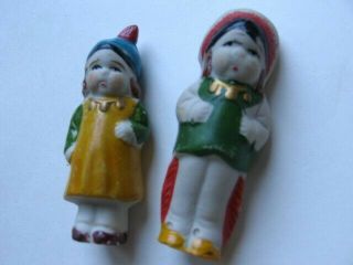 Vintage Native American Porcelain Couple Dolls 3  Japan
