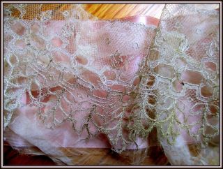 Most Delicate Sheerest Gauze - Like Antique Victorian French Silk Lace Trim Unique