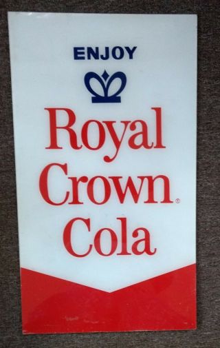 Rare 1950s Royal Crown Cola Large Acrylic Sign.  L@@k