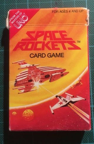 Rare 1982 ‘space Rockets’ Uno Card Game From Intern.  Games Inc No.  1079 Complete