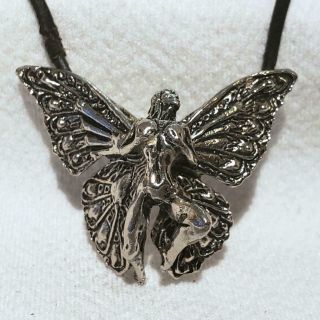 Rare Axel Stocks Nude Woman Winged Fairy Pendant Necklace York