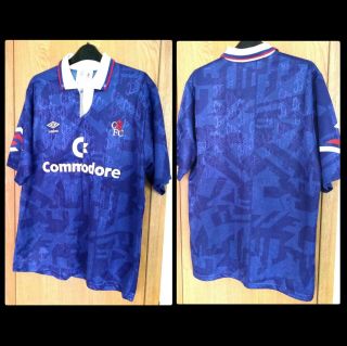 Chelsea Fc 1991/1993 Ultra Rare Football Shirt Umbro Vintage L