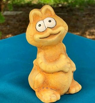 Very Rare Vintage Collectible Ceramic Garfield 4 " Figure Figurine