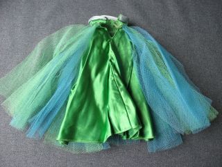 Vintage Barbie 1960s 951 Mattel Senior Prom Dress Gown Green Turquoise Tulle 2