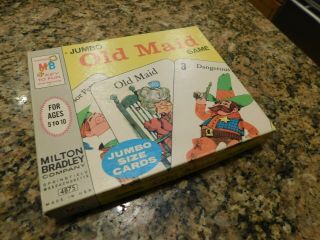 Rare Vintage 1968 Jumbo Old Maid Card Game Milton Bradley Complete Box