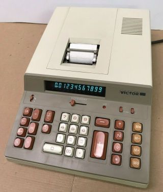 Vintage Rare Victor 670 Electric Adding Machine Calculator Printer,  A/c Cord - Usa