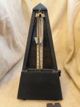 Vtg Antique Wooden Seth Thomas Metronome De Maelzel Made In Usa