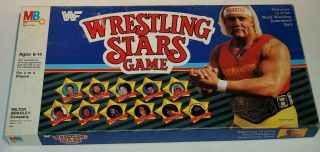 Rare Vintage 1985 Wwf Wrestling Stars Mb Board Game 100 Complete Hulk Hogan