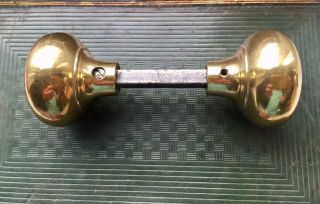 Vintage Brass Door Knobs / Handles.  & Spindle