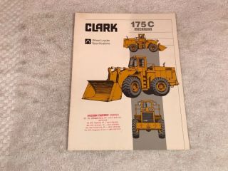Rare Clark Michigan 175c Wheel Loader Tractor Dealer Sales Brochure