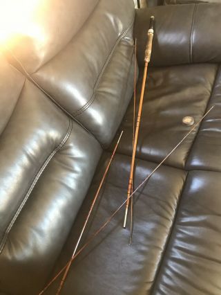Vintage Bamboo Fly Rod 6 Foot Fishing Pole Lightweight Fisherman Decor Fresh USA 2