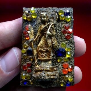 Phra Somdej Ajarn Toh Inlay Takrut Leklai Gems Wat Phra Kaew Thai Amulet