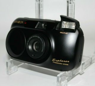 Minolta Freedom Zoom Explorer 35mm Point & Shoot Film Camera Rare