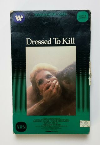 Dressed To Kill Vhs Warner Big Box 1980 Horror Rare Cult Brian De Palma Wb Htf