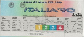 World Cup 1990 Engand V Republic Of Ireland Rare Match Ticket