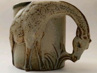 Rare Coffee Cups Mug Giraffe Handle Unmarked - Details