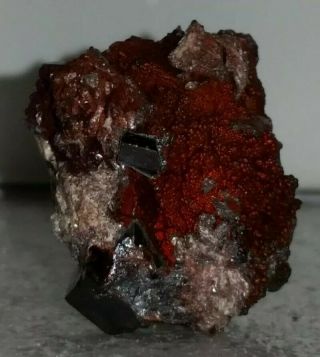 Rare Rutile Crystals & Iridecent Turgite Graves Mountain GA Mineral Specimen Gem 3
