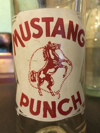 1939 Mustang Punch Coca Cola Picture Acl Bottle Bryan Texas Rex Tx Rare