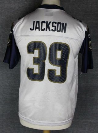 Jackson 39 St Louis Rams American Football Jersey Youths Large Reebok Rare