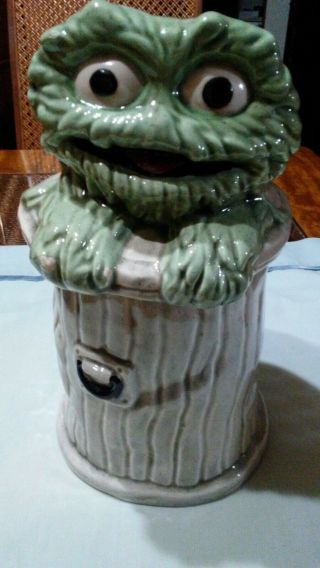 Ceramic Antique Cookie Jar Oscar The Grouch Cookie Jar Sesame Street