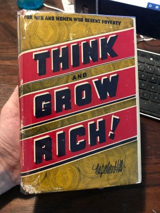 Hill,  Napoleon Think And Grow Rich,  1956 Edition Hcdj Collectible Economy Rare