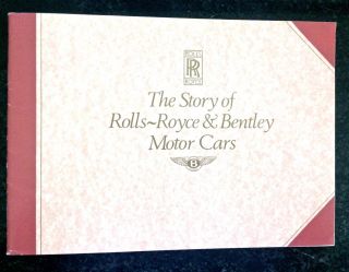 The Story Of Rolls - Royce & Bentley Motor Cars A5 Brochure - Very Rare