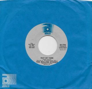 The Rolling Stones Out Of Time / Jiving Sister Fanny Rare 45 Abkco Label
