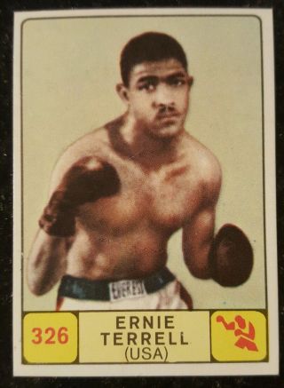 1968 - 69 Panini Campioni Dello Sport 326 Ernie Terrell Rare Boxing Card
