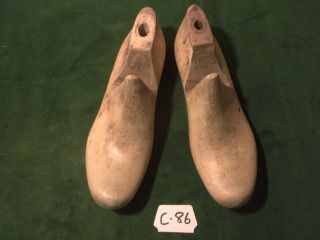 Vintage Pair Wood Size 10 - 1/2 E Industrial Shoe Factory Last C - 86