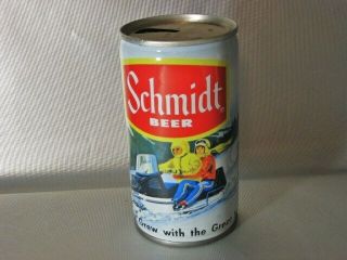 Vintage Schmidt Beer Can Snowmobile Snow Machine Polaris Arctic Cat Yamaha