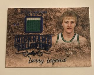 Larry Bird Rare Only 7 Exist Game Jersey 2019 Leaf Nickname Hall Of Fame