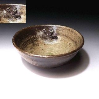 Ma16: Vintage Japanese Pottery Tea Bowl,  Shigaraki Ware,  Natural Ash Glaze