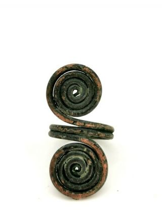 Ancient Celtic Bronze Age Spectacle Ring R381