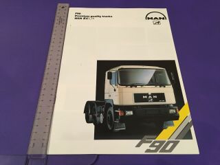 M.  A.  N.  F90 Premium Truck Brochure 1991 - Sep 1990 Rare Uk Issue
