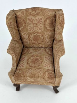 Vintage Miniature Dollhouse Fabric 2 Chairs. 2